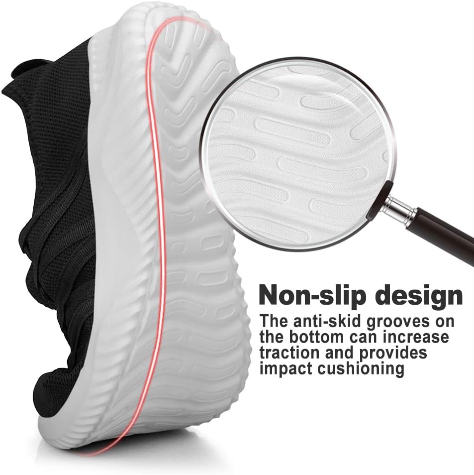 Feethit Mens Slip on Walking Shoes Lightweight Breathable Non Slip Running Shoes Comfortable Fashion Sneakers for Men