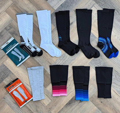 Chaussette De Compression Femme Et Homme (20-30Mmhg Classe 2) Bas De Contention Mollet Medical Sport Running De Vol Circulation, Jambes Enflées Les Varices, Voyage En Avion