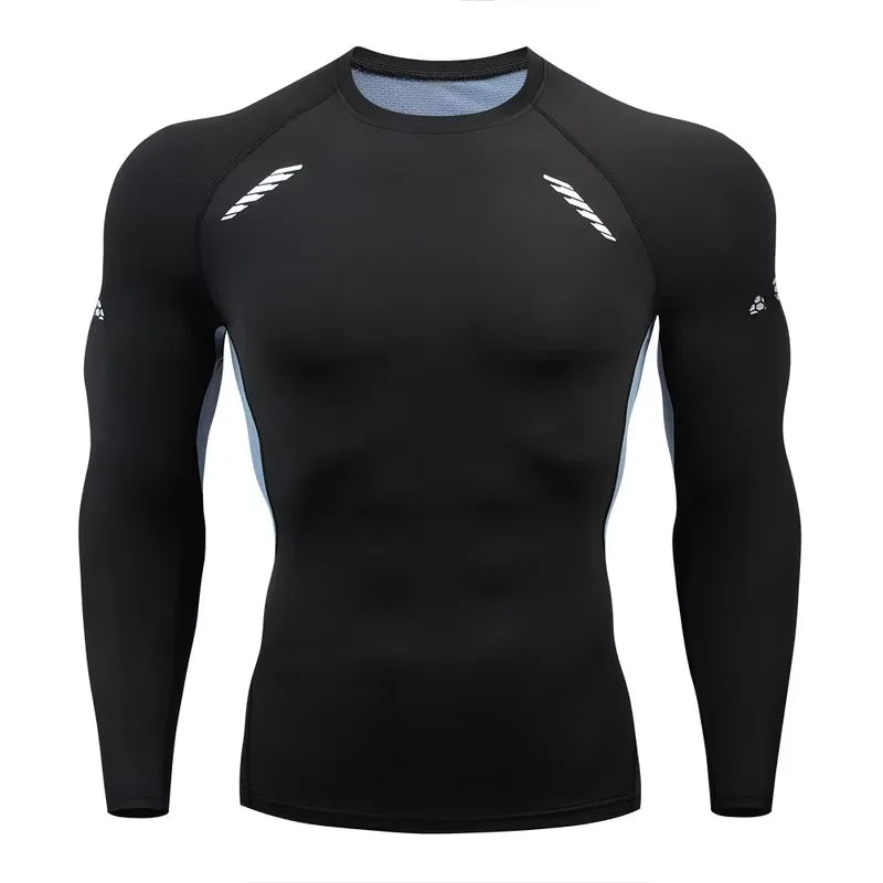 Men'S T-Shirt Men Running Sport T Shirt Men Compression Fitness Tops Tee Quick Drytight Training Gym Sport Running Shirts Jersey