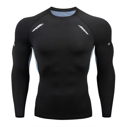 Men'S T-Shirt Men Running Sport T Shirt Men Compression Fitness Tops Tee Quick Drytight Training Gym Sport Running Shirts Jersey