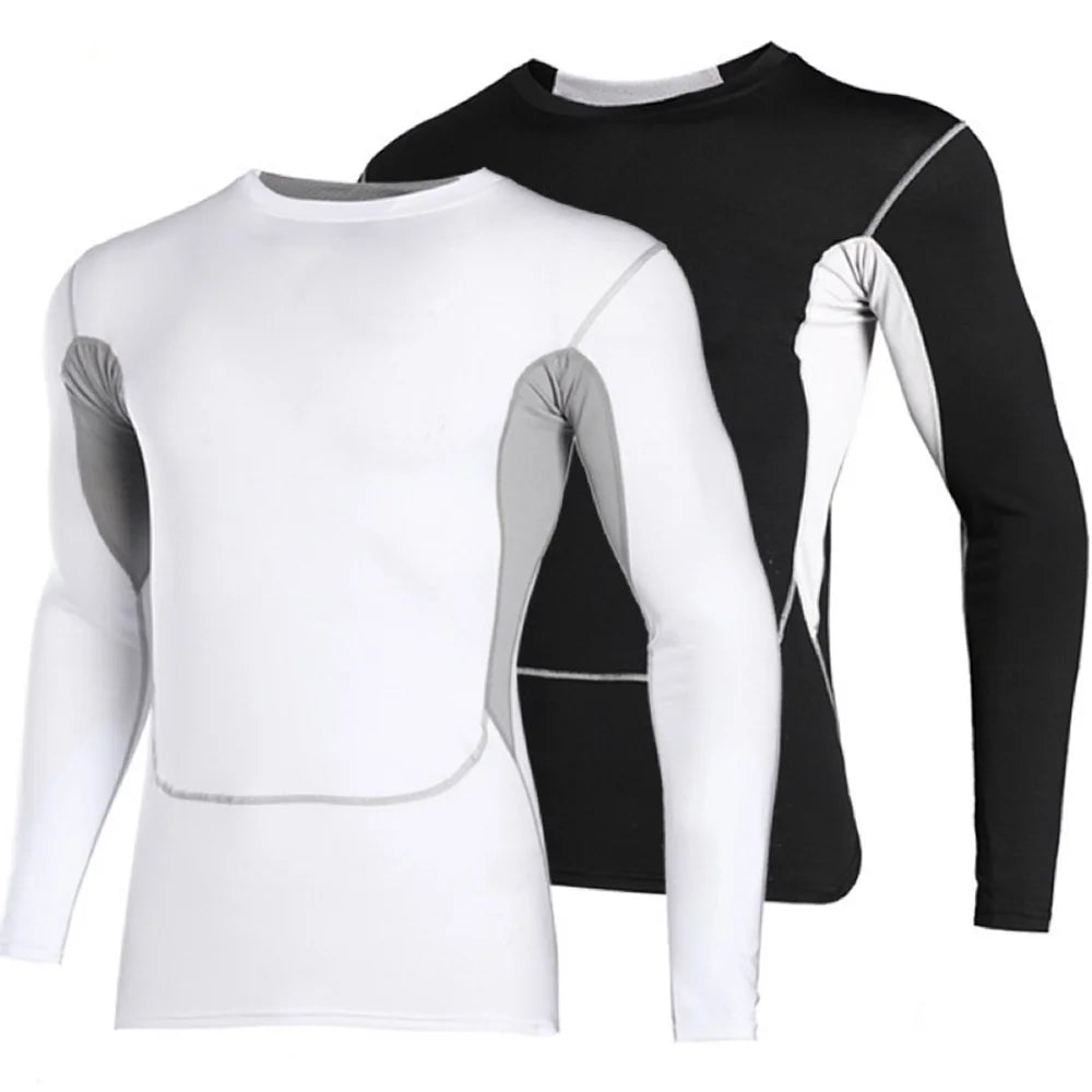 Men'S Thermal Compression Shirts Long Sleeve Athletic Undershirt Winter Gear Baselayer Quick Dry T Shirts Sport Running Tops