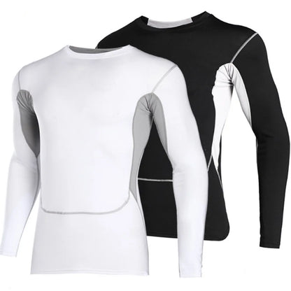 Men'S Thermal Compression Shirts Long Sleeve Athletic Undershirt Winter Gear Baselayer Quick Dry T Shirts Sport Running Tops
