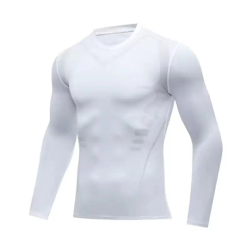 Men'S T-Shirt Men Running Sport T Shirt Men Compression Fitness Tops Tee Quick Drytight Training Gym Sport Running Shirts Jersey