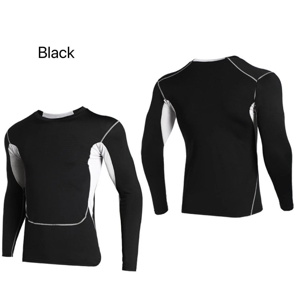 Men'S Thermal Compression Shirts Long Sleeve Athletic Undershirt Winter Gear Baselayer Quick Dry T Shirts Sport Running Tops