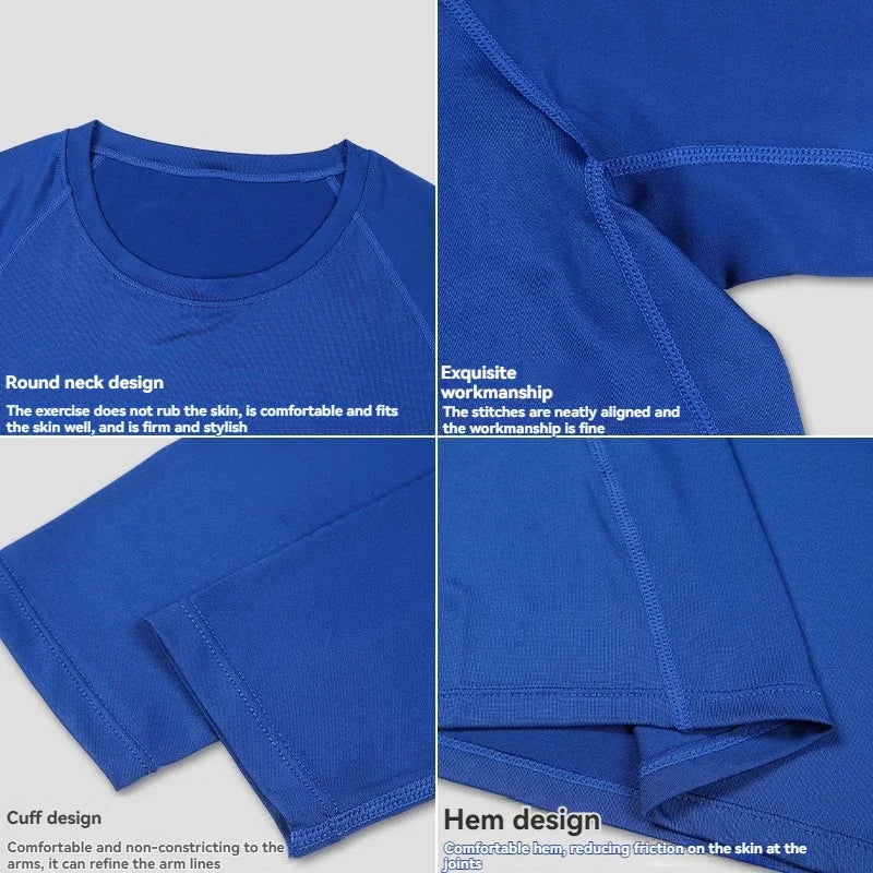 New Running Long-Sleeved T-Shirt, Soft Fabric, Comfortable for Exercise
