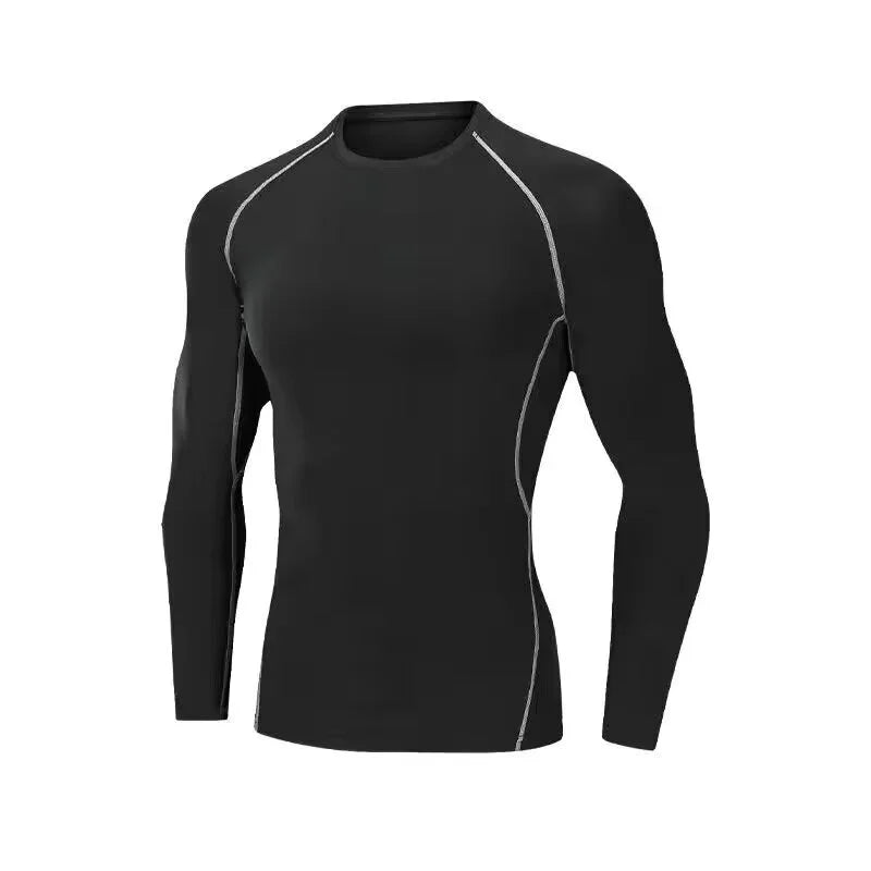 Men'S T-Shirt Men Running Sport T Shirt Men Compression Fitness Tops Tee Quick Drytight Training Gym Sport Running Shirts Jersey